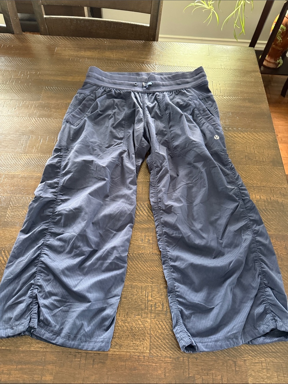 lululemon athletica Navy Blue Cropped Wide-Leg Pants